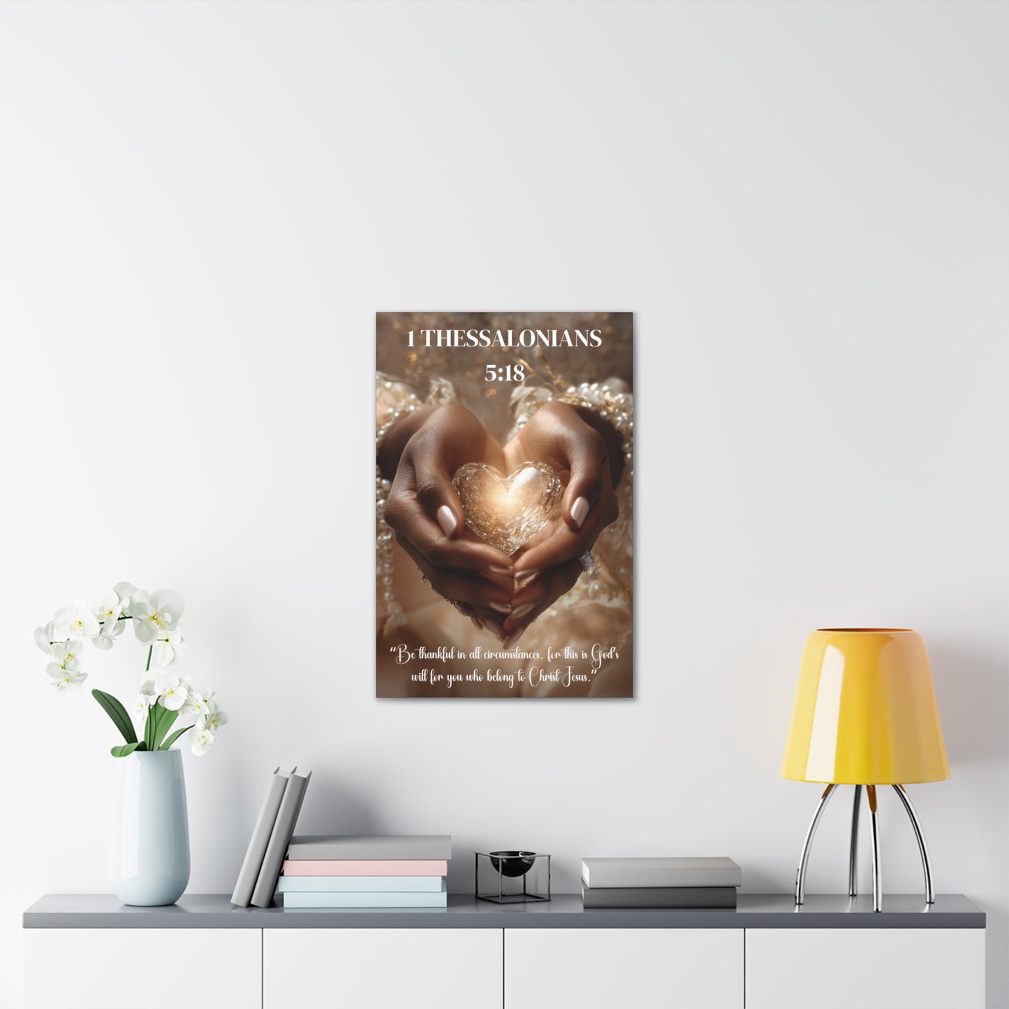 Give Thanks in Everything | 1 Thessalonians 5:18 Christian Canvas Wall Art
