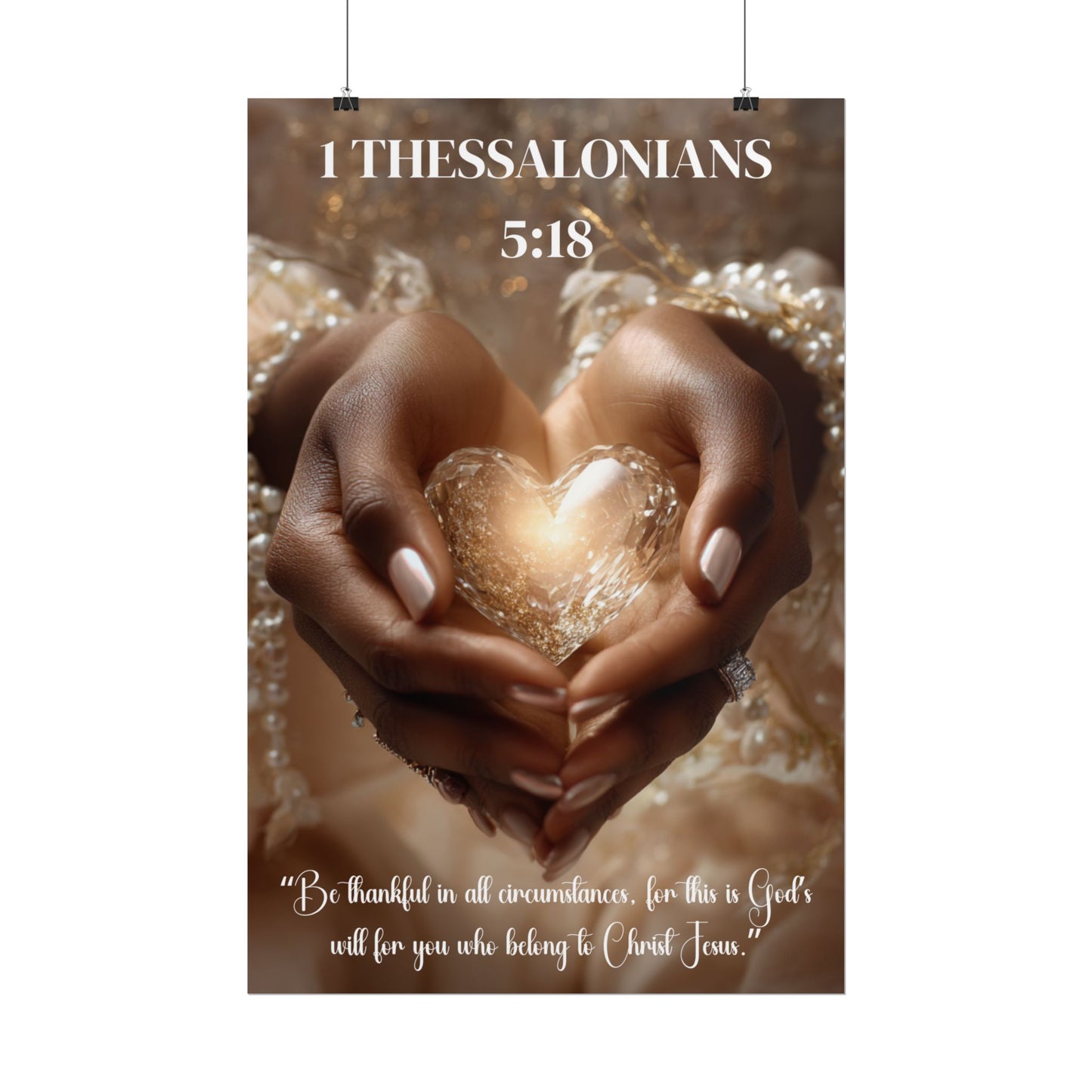 Give Thanks in Everything | 1 Thessalonians 5:18 Christian Wall Art Poster