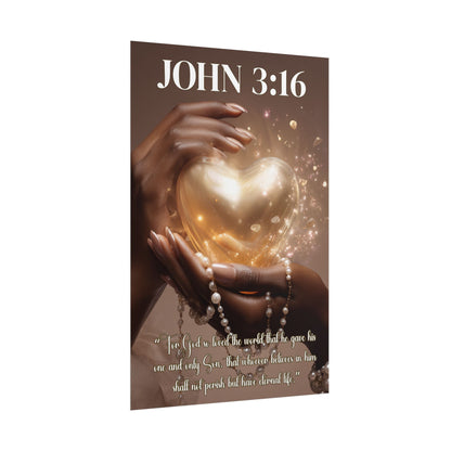 "God's Love" Elegant Inspirational Poster, Faith Art Print, Modern Wall Decor, Scripture Decor, Perfect Gift 2