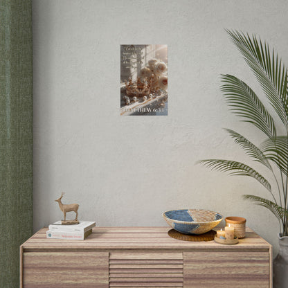 Seek Ye First the Kingdom of God | Matthew 6:33 Christian Wall Art Poster