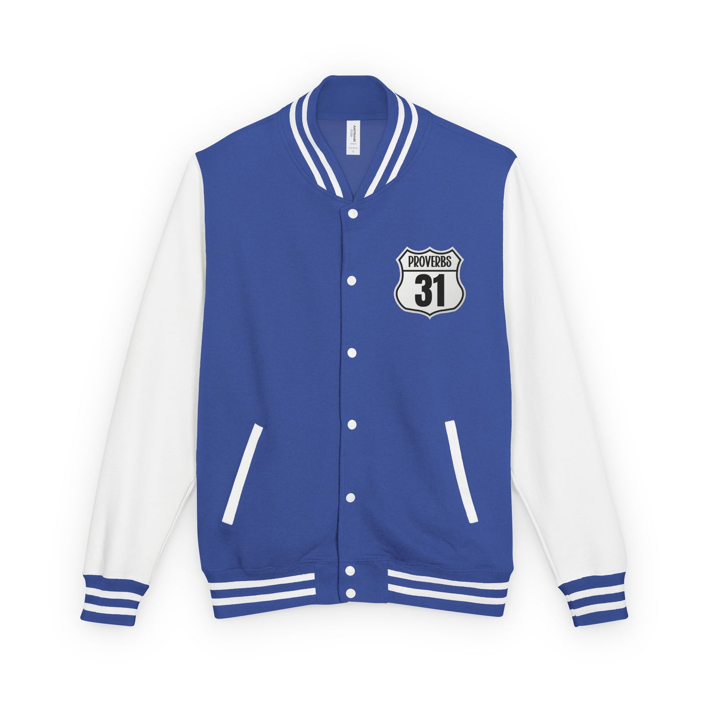 P:31 Letterman Jacket – Proverbs 31 Faith & Fashion Varsity Style for Women of Purpose