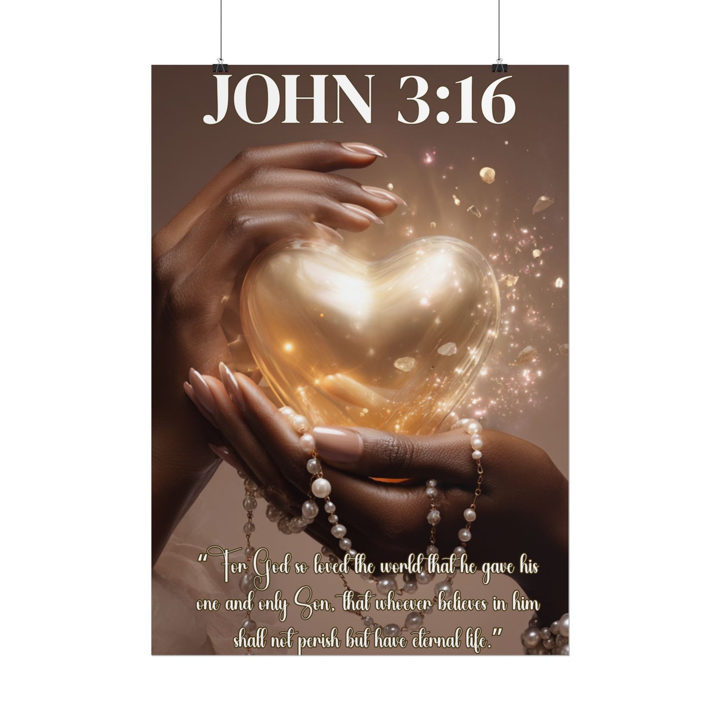 "God's Love" Elegant Inspirational Poster, Faith Art Print, Modern Wall Decor, Scripture Decor, Perfect Gift 2