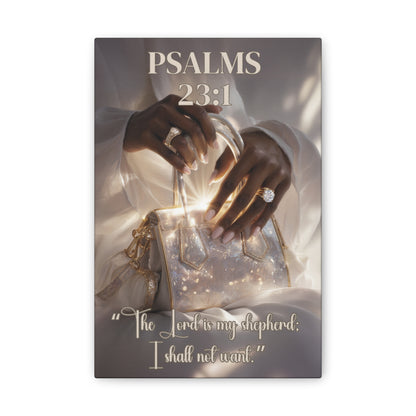 The Lord Is My Shepherd | Psalm 23:1 Christian Canvas Wall Art