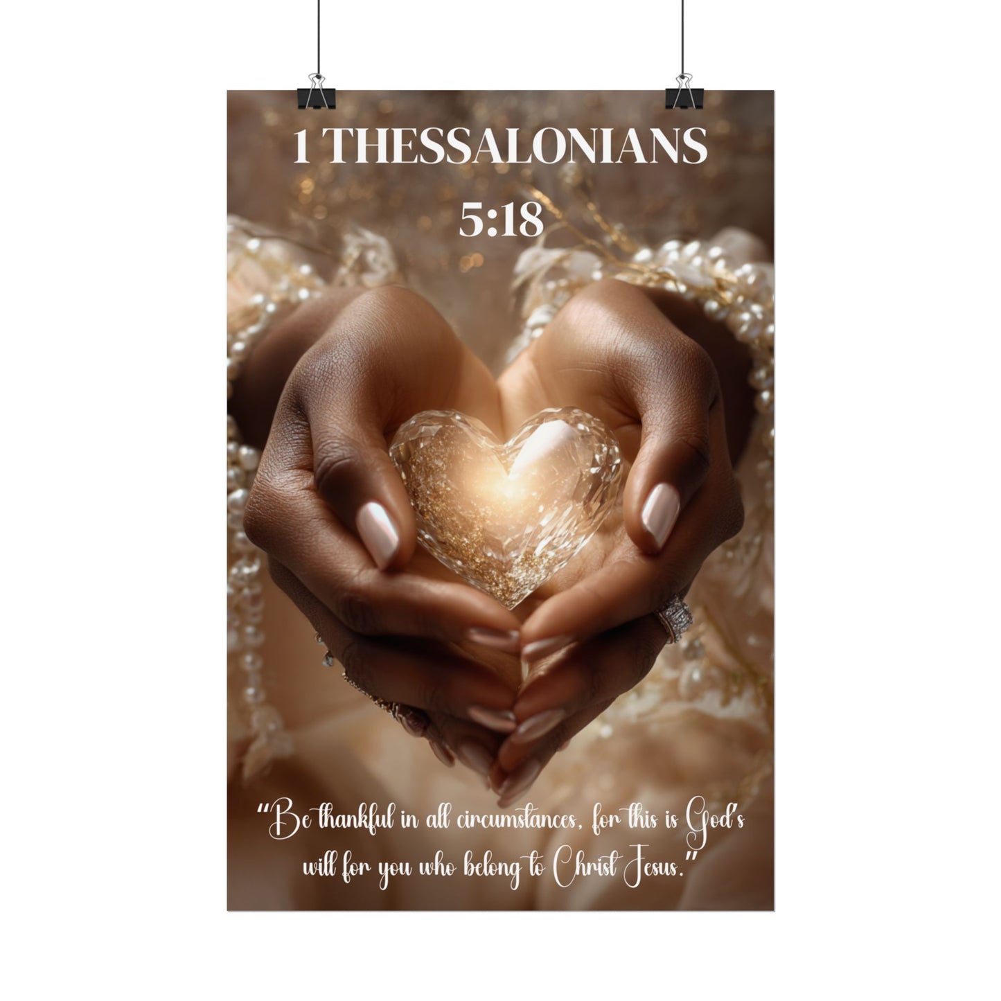 Give Thanks in Everything | 1 Thessalonians 5:18 Christian Wall Art Poster