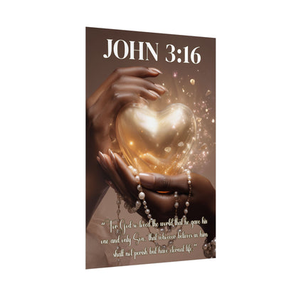 "God's Love" Elegant Inspirational Poster, Faith Art Print, Modern Wall Decor, Scripture Decor, Perfect Gift 2