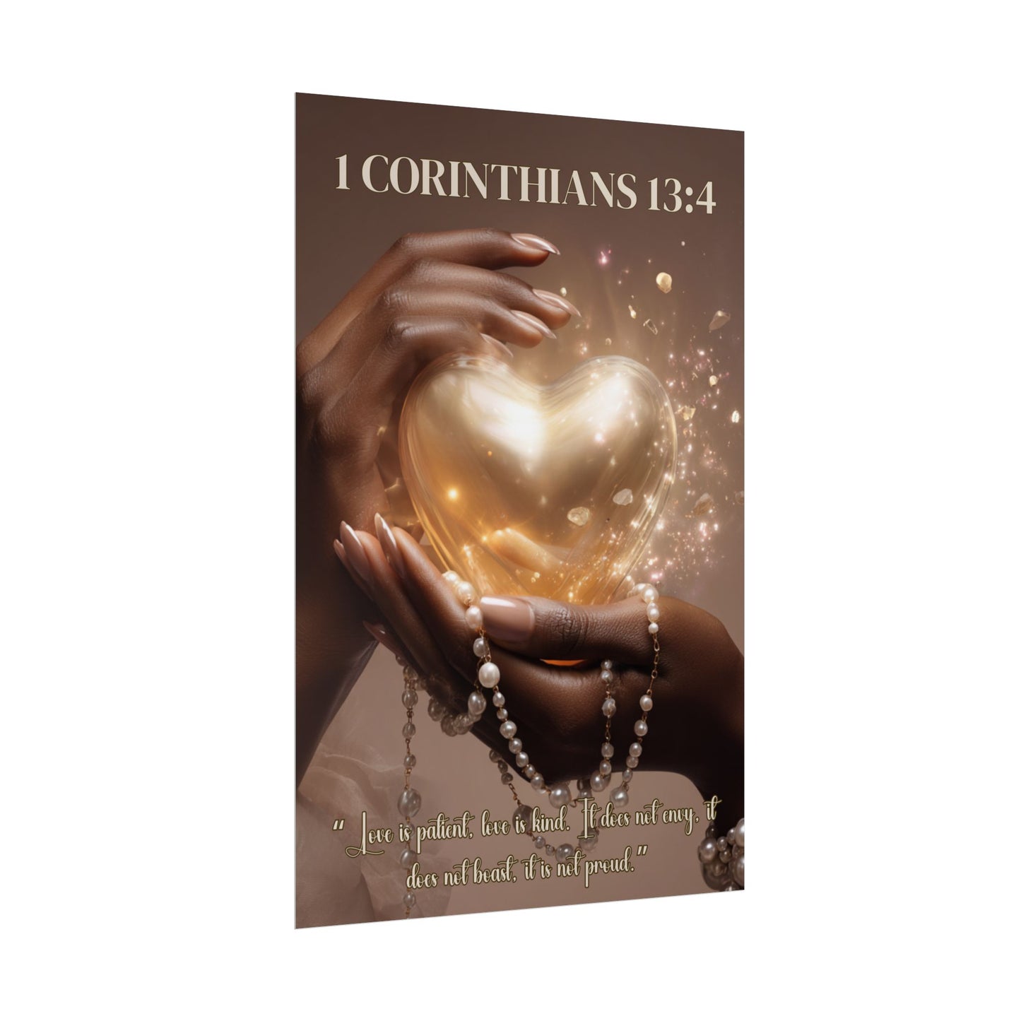 Love Is Patient, Love Is Kind | 1 Corinthians 13:4 Christian Wall Art Poster