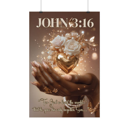 "God's Love" Elegant Inspirational Poster, Faith Art Print, Modern Wall Decor, Scripture Decor, Perfect Gift