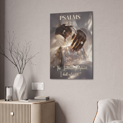 The Lord Is My Shepherd | Psalm 23:1 Christian Canvas Wall Art