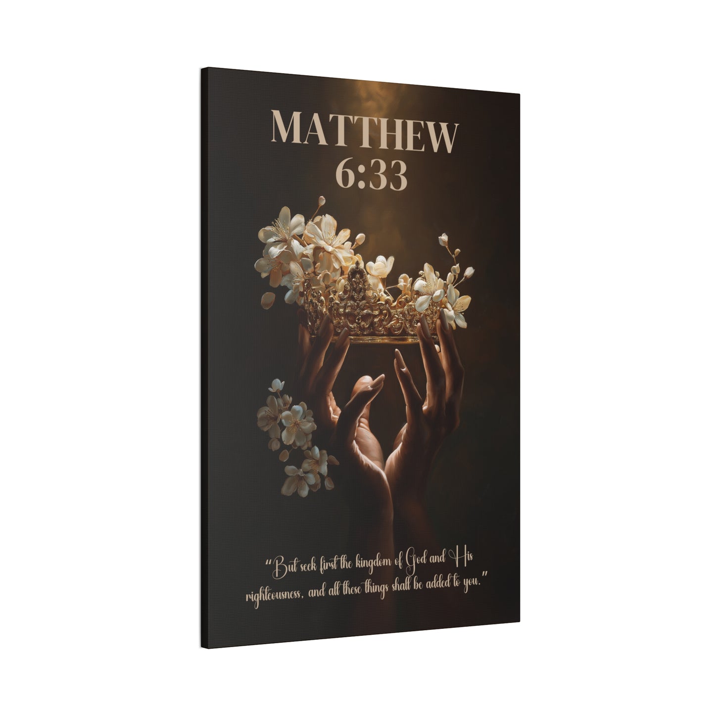 Seek First the Kingdom of God | Matthew 6:33 Christian Canvas Wall Art