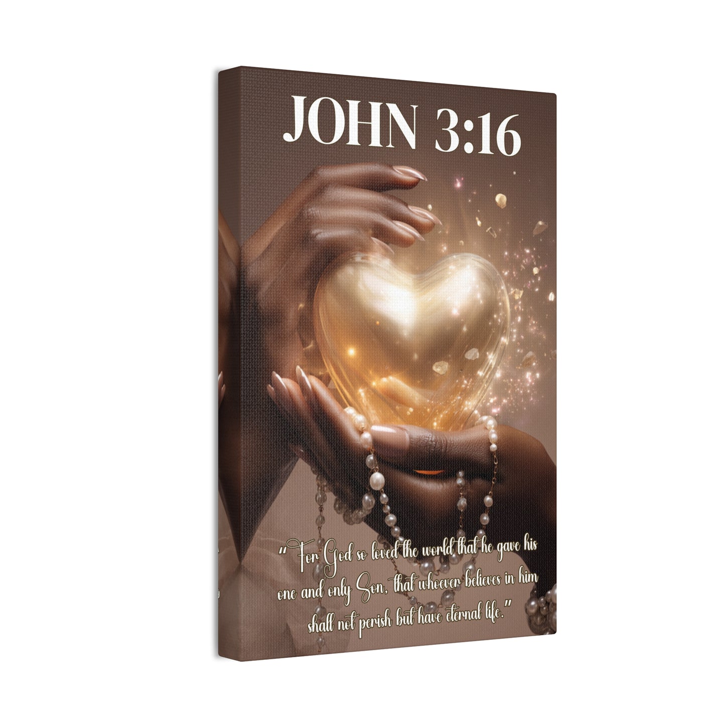 For God So Loved the World | John 3:16 Christian Canvas Wall Art