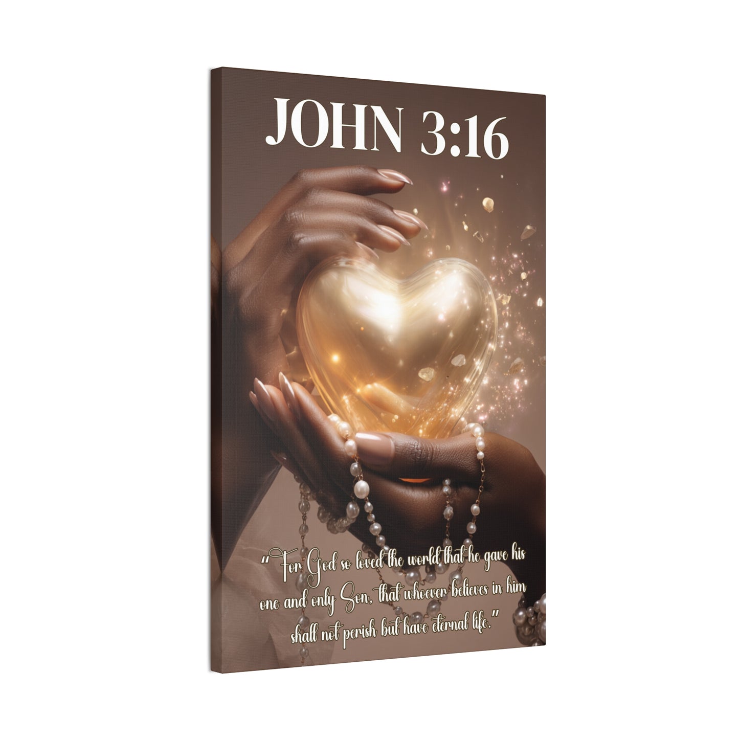 For God So Loved the World | John 3:16 Christian Canvas Wall Art