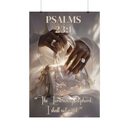 The Lord Is My Shepherd | Psalm 23:1 Christian Wall Art Poster