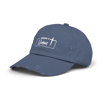 P:31 Woman Distressed Hat Faith. Style. Confidence.