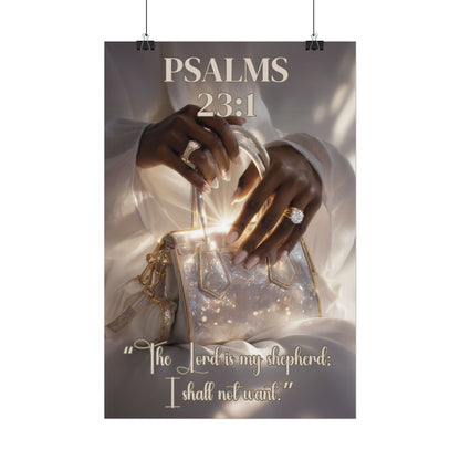 The Lord Is My Shepherd | Psalm 23:1 Christian Wall Art Poster