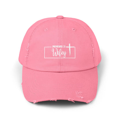 P31 Wifey Distressed Hat Faith,Style, Confidence