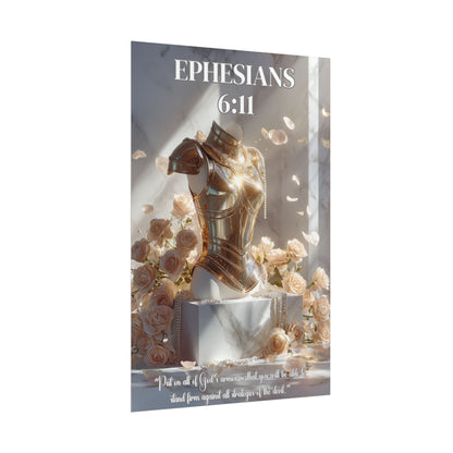 Put On the Whole Armor of God | Ephesians 6:11 Christian Wall Art Poster
