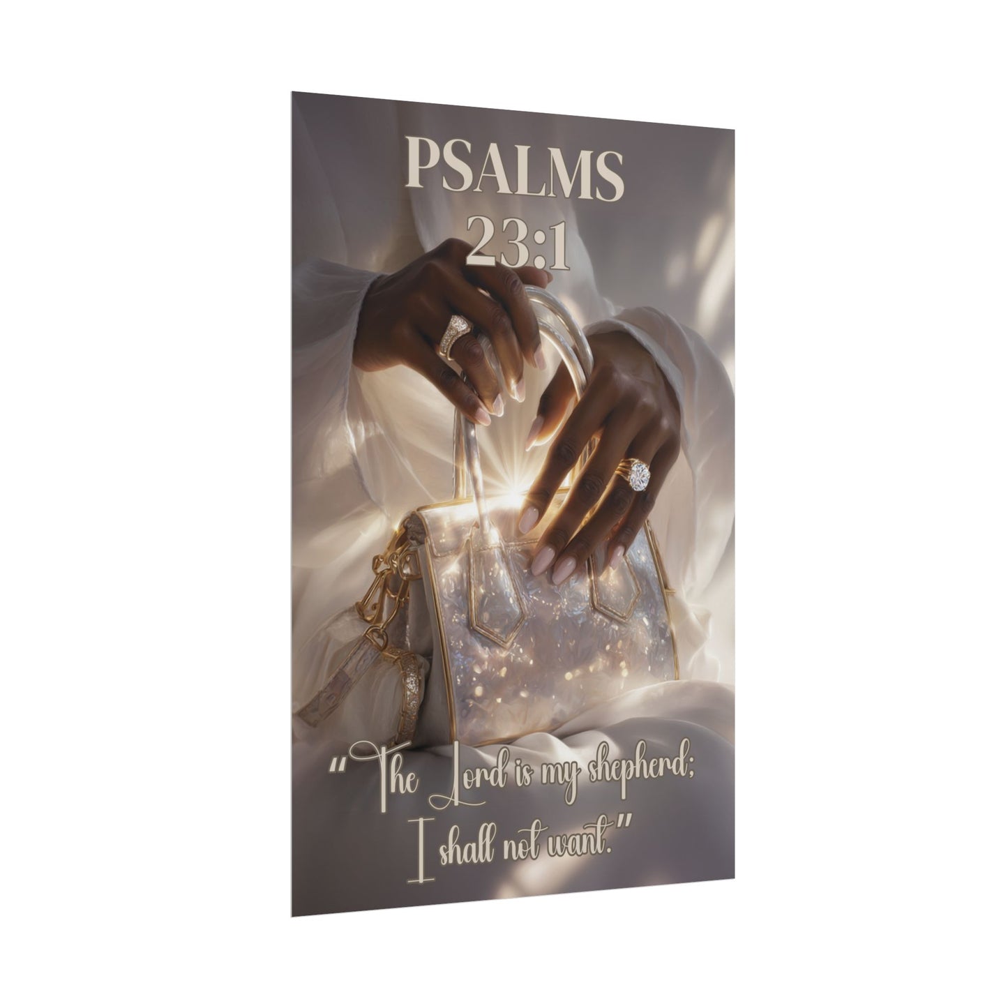 The Lord Is My Shepherd | Psalm 23:1 Christian Wall Art Poster