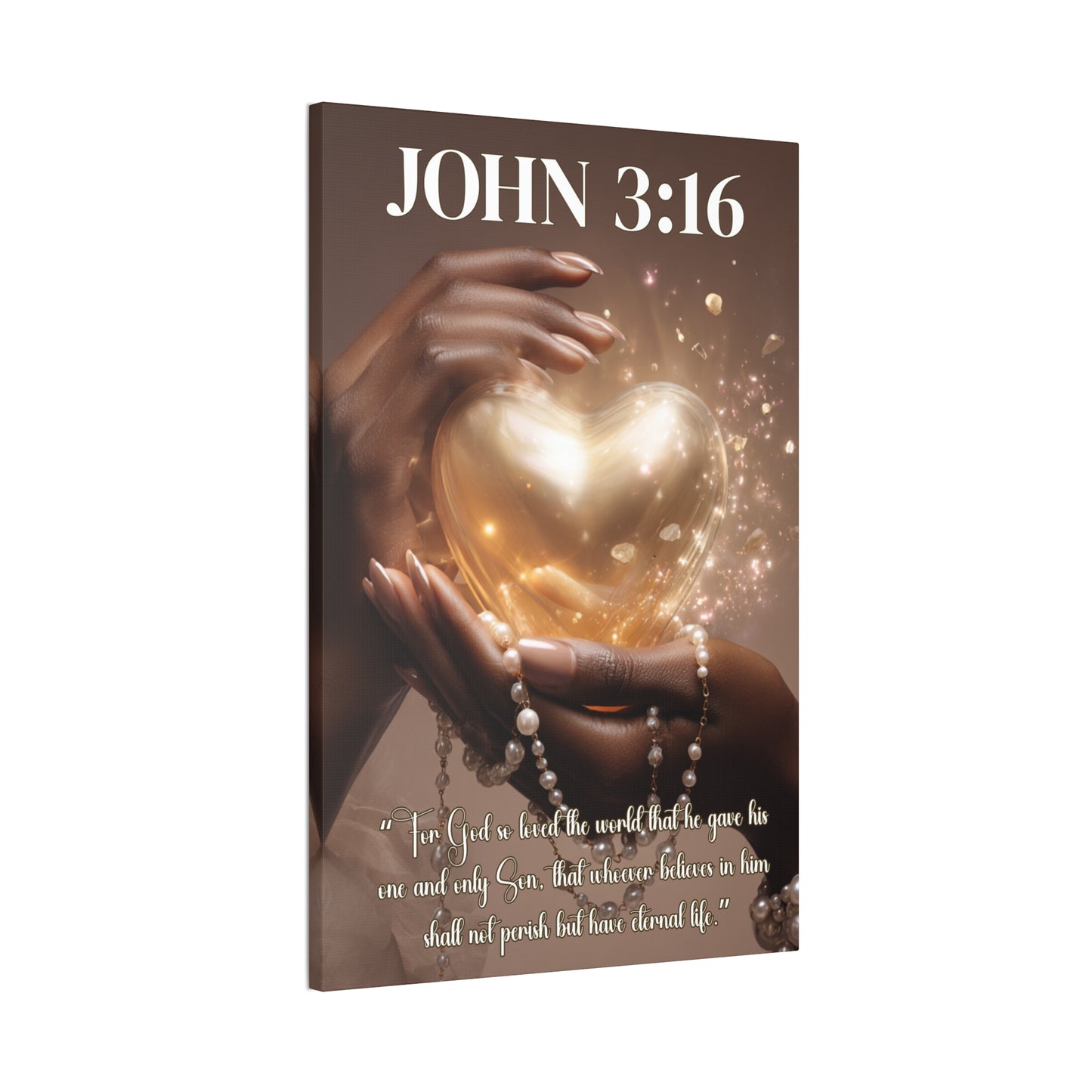 For God So Loved the World | John 3:16 Christian Canvas Wall Art