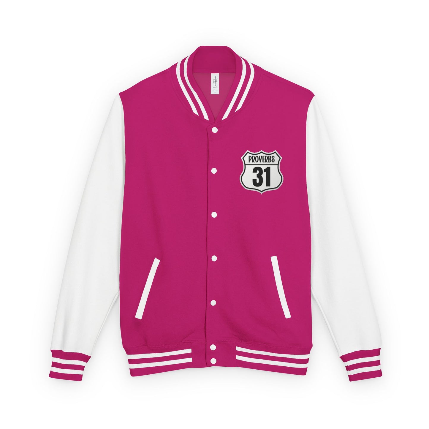 P:31 Letterman Jacket – Proverbs 31 Faith & Fashion Varsity Style for Women of Purpose