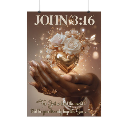 "God's Love" Elegant Inspirational Poster, Faith Art Print, Modern Wall Decor, Scripture Decor, Perfect Gift