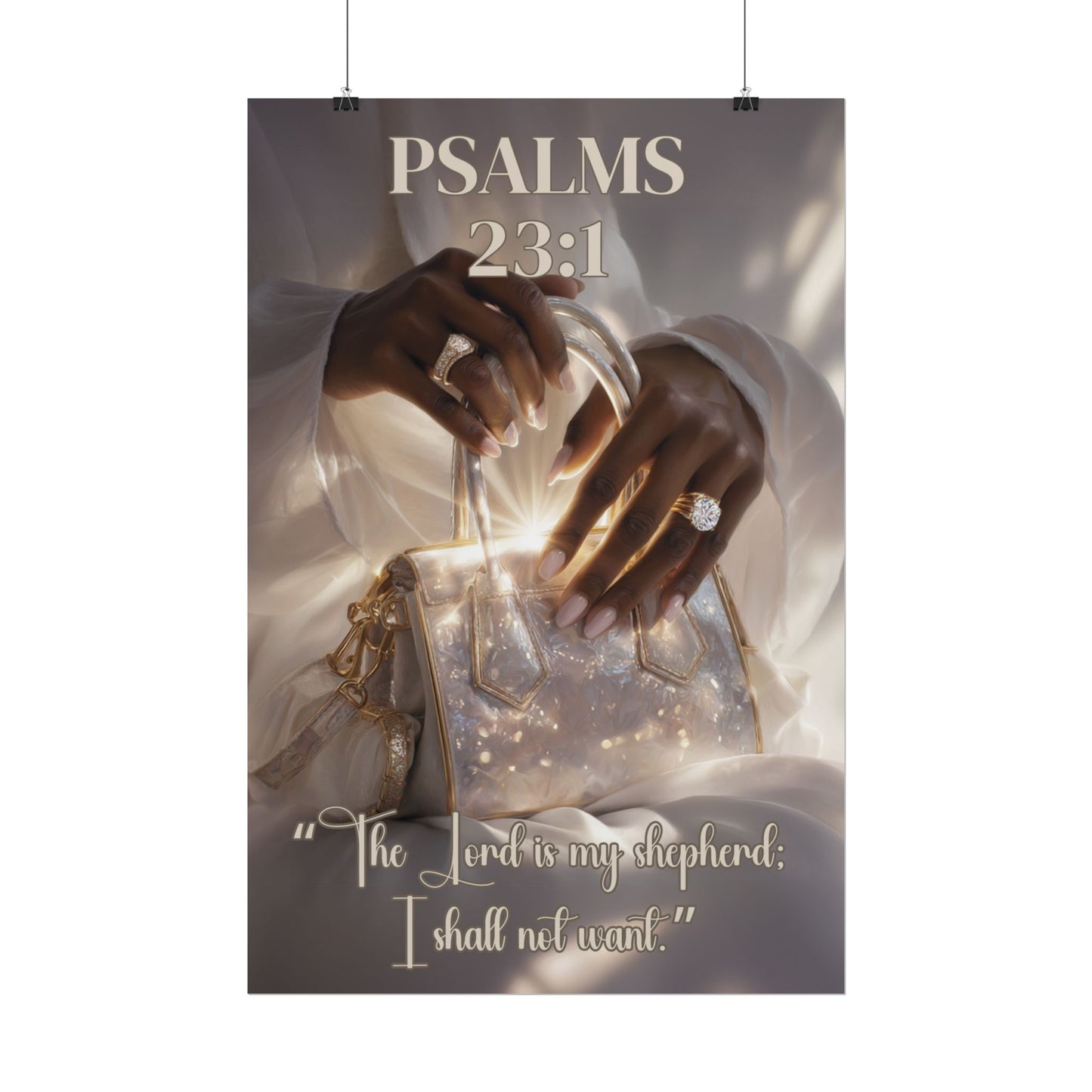 The Lord Is My Shepherd | Psalm 23:1 Christian Wall Art Poster