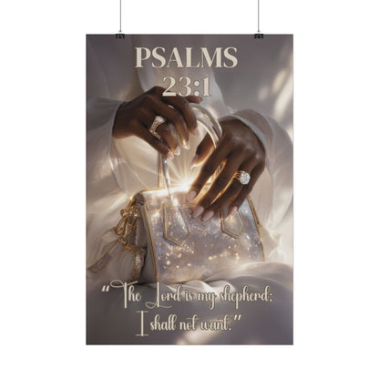 The Lord Is My Shepherd | Psalm 23:1 Christian Wall Art Poster