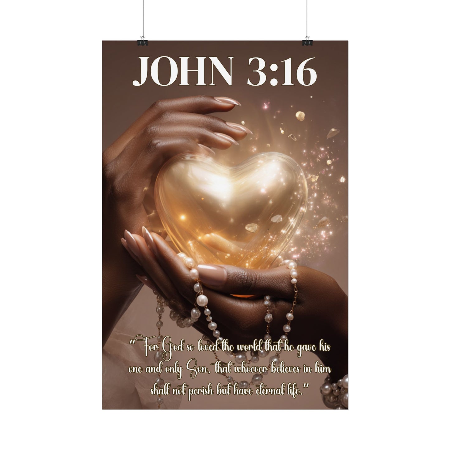 "God's Love" Elegant Inspirational Poster, Faith Art Print, Modern Wall Decor, Scripture Decor, Perfect Gift 2