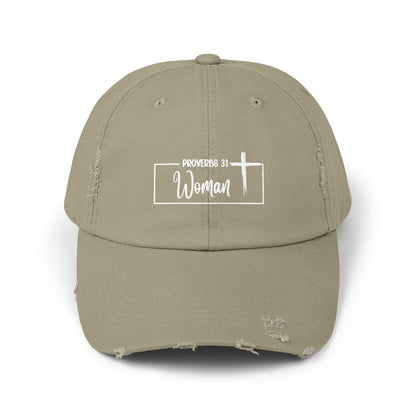 P:31 Woman Distressed Hat Faith. Style. Confidence.