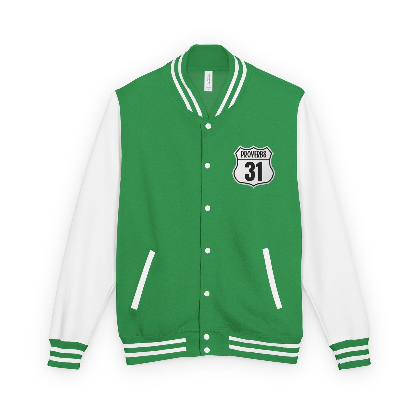 P:31 Letterman Jacket – Proverbs 31 Faith & Fashion Varsity Style for Women of Purpose