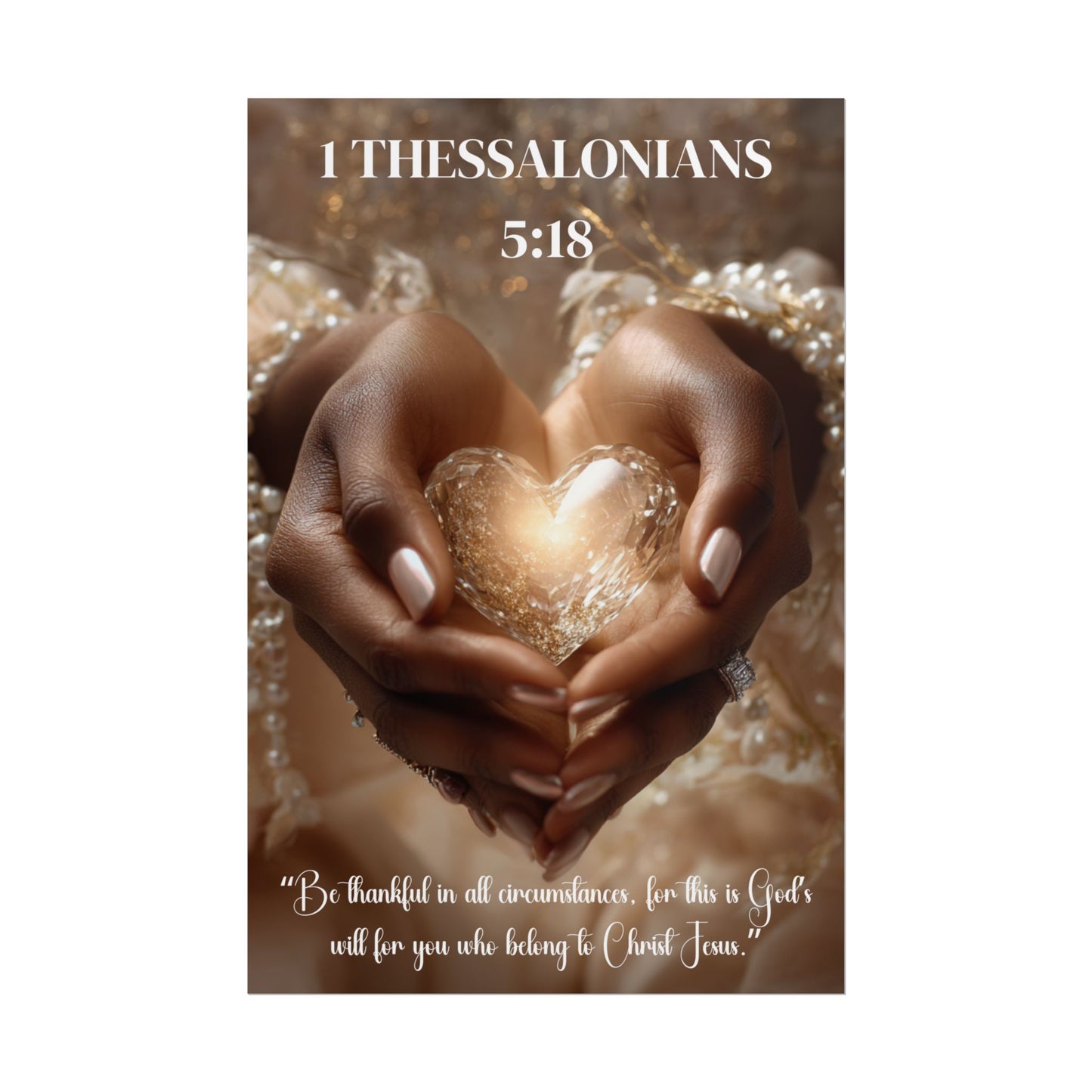 Give Thanks in Everything | 1 Thessalonians 5:18 Christian Wall Art Poster