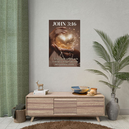 "God's Love" Elegant Inspirational Poster, Faith Art Print, Modern Wall Decor, Scripture Decor, Perfect Gift 2