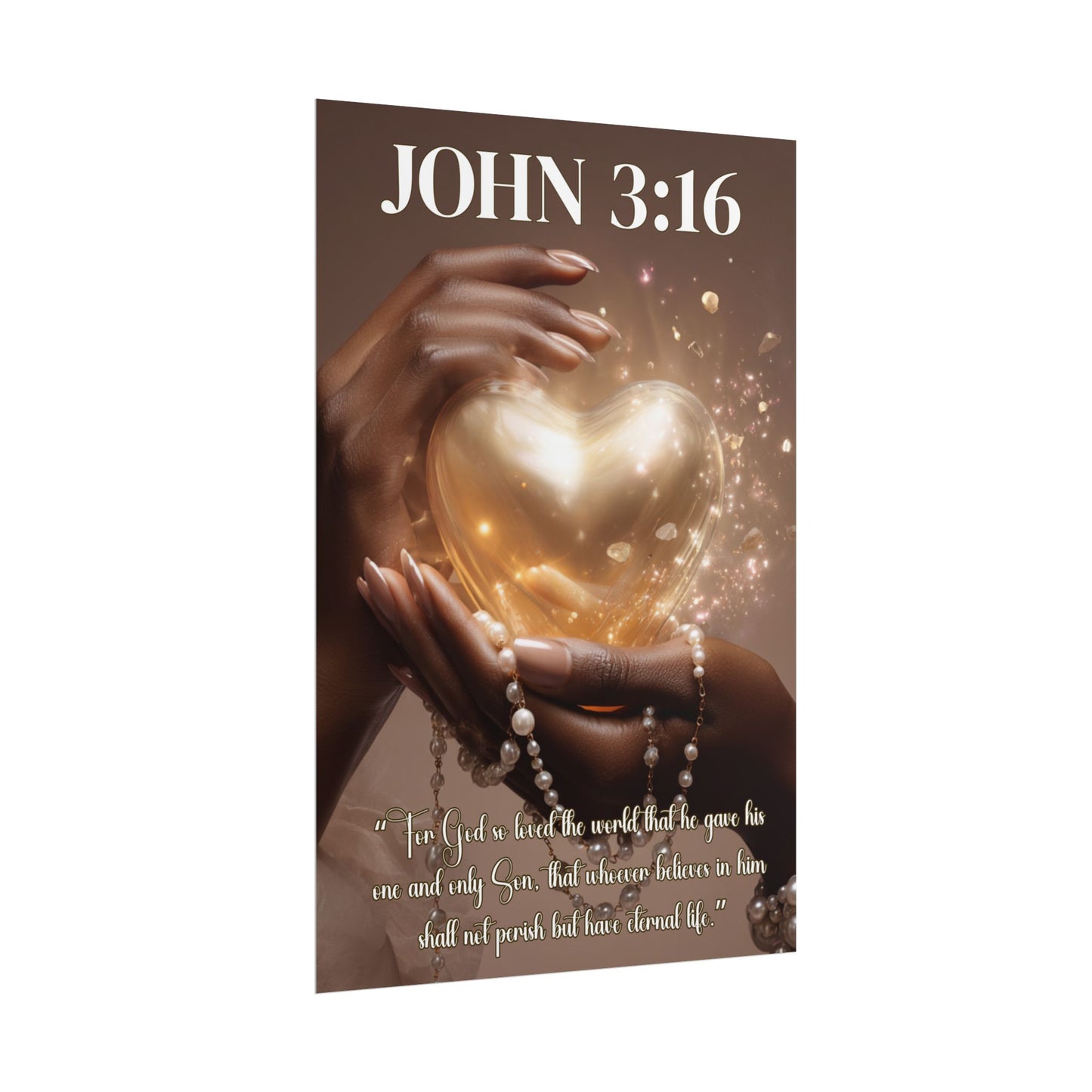 "God's Love" Elegant Inspirational Poster, Faith Art Print, Modern Wall Decor, Scripture Decor, Perfect Gift 2