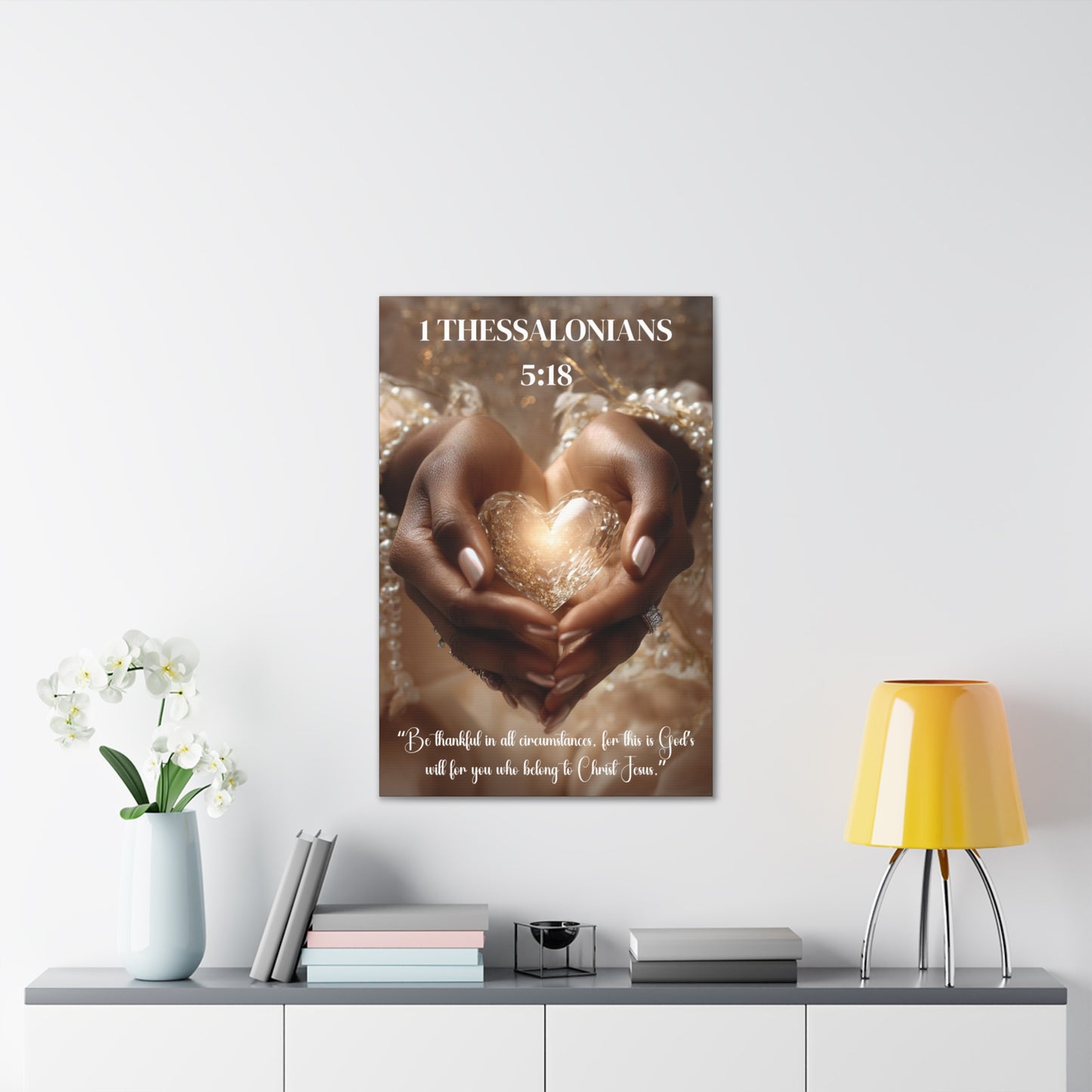 Give Thanks in Everything | 1 Thessalonians 5:18 Christian Canvas Wall Art