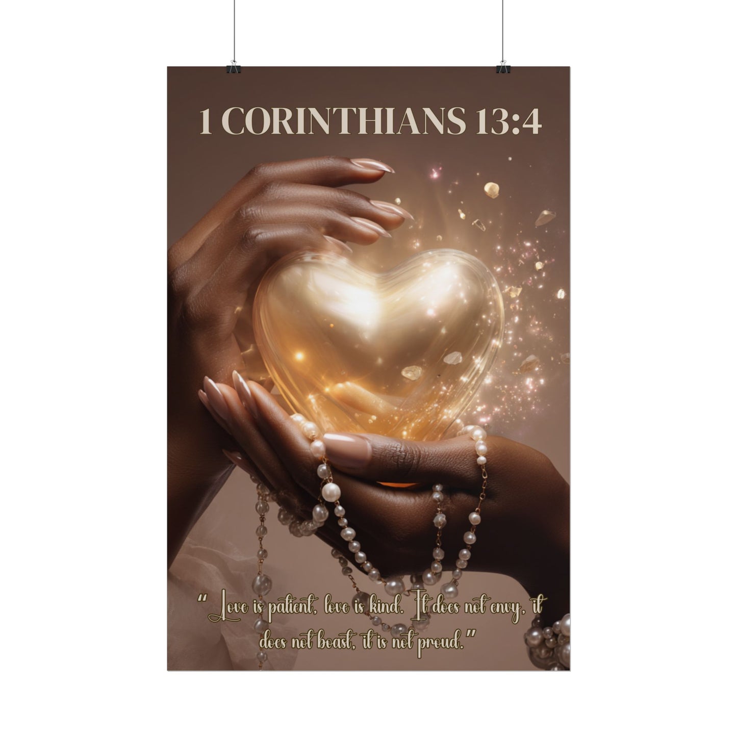 Love Is Patient, Love Is Kind | 1 Corinthians 13:4 Christian Wall Art Poster