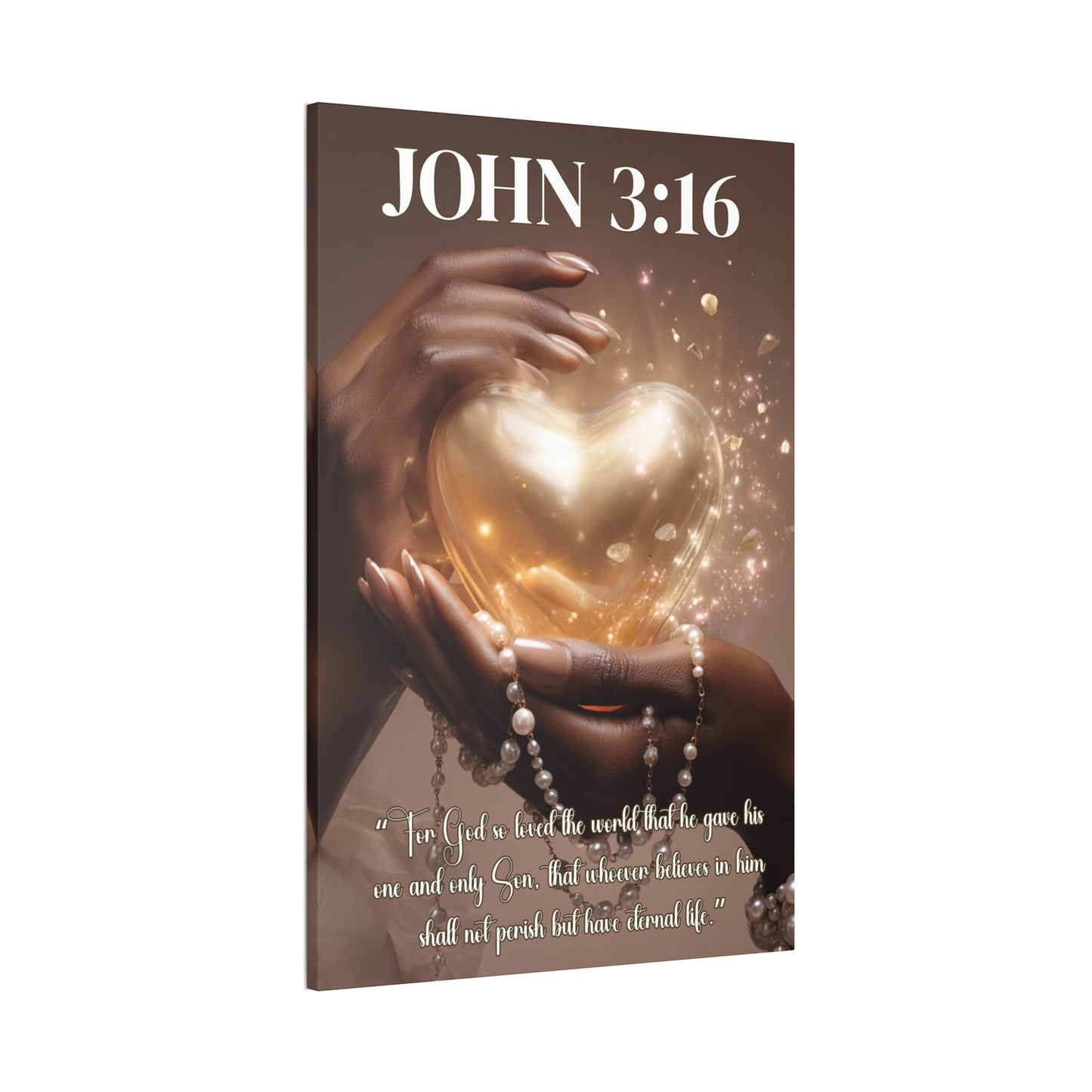 For God So Loved the World | John 3:16 Christian Canvas Wall Art