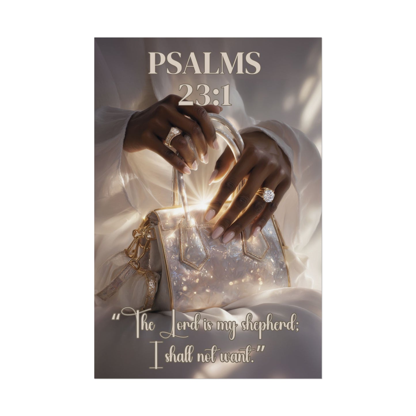 The Lord Is My Shepherd | Psalm 23:1 Christian Wall Art Poster